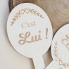 Panneau jeu mariage bois - ELLE LUI