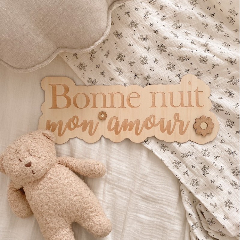 Pancarte en bois : Bonne nuit