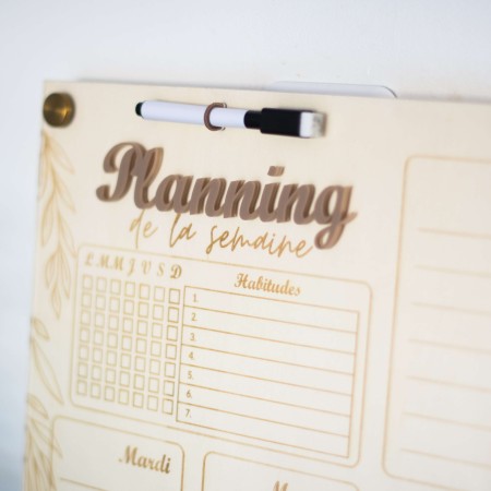 copie de Planning Hebdomadaire en bois et plexi