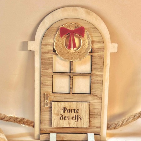Porte magique des lutins farceurs en bois et acrylique