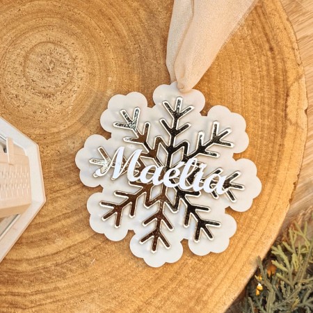 Flocon doré acrylique personnalisable