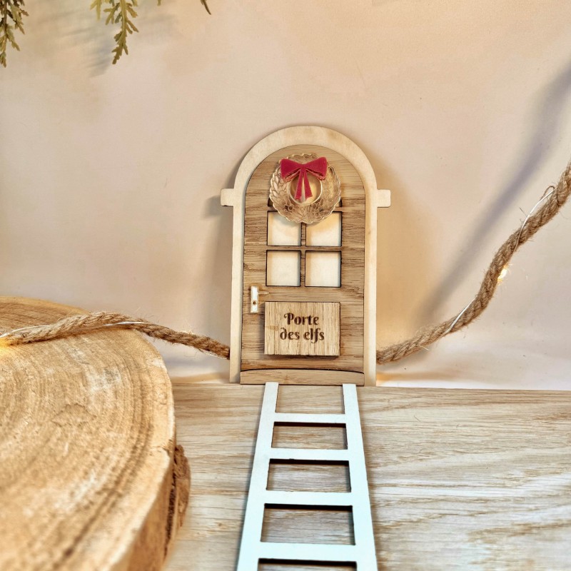 Porte magique des lutins farceurs en bois et acrylique