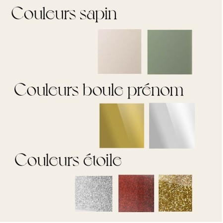 Sapin de Noël familial en bois et plexiglass – Personnalisé avec les prénoms