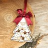 Suspension Sapin “Famille & Vœux de Noël” – Peuplier & Acrylique