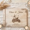 Livre d'or mariage personnalisé en bois | Peuplier ou chêne