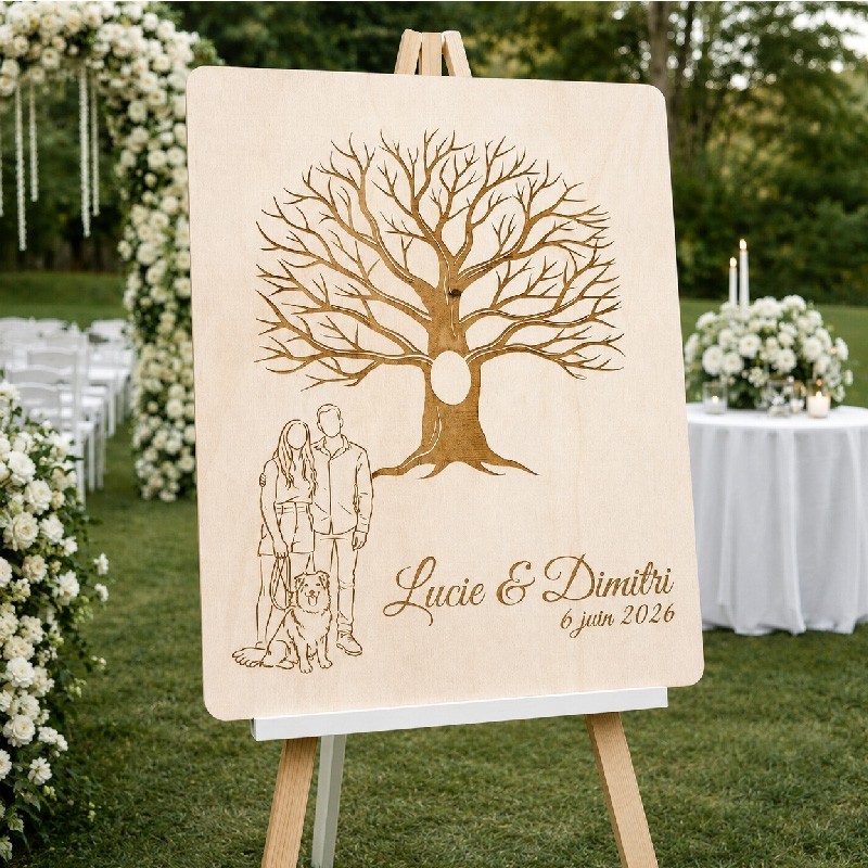 Tableau à empreintes personnalisé – Arbre des souvenirs